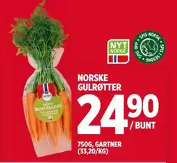 Meny NORSKE GULRØTTER tilbud