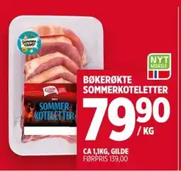 Meny BØKERØKTE SOMMERKOTELETTER tilbud