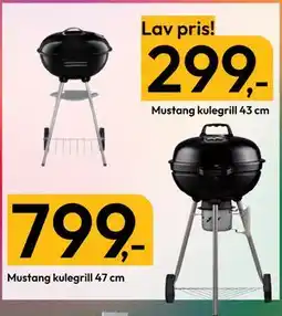 Gigaboks Mustang kulegrill 43 cm tilbud