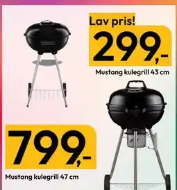 Gigaboks Mustang kulegrill 47 cm tilbud