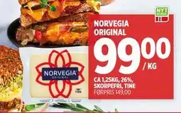 Meny NORVEGIA ORIGINAL tilbud