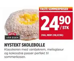 Meny NYSTEKT SKOLEBOLLE tilbud