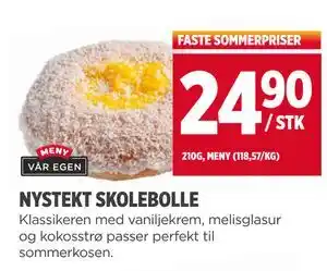 Meny NYSTEKT SKOLEBOLLE tilbud