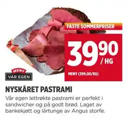 Meny NYSKÅRET PASTRAMI tilbud