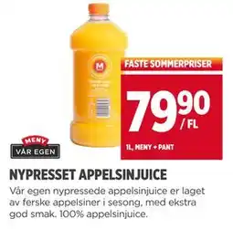 Meny NYPRESSET APPELSINJUICE tilbud