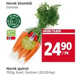 Meny Norsk gulrot tilbud
