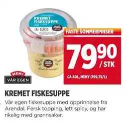 Meny KREMET FISKESUPPE tilbud