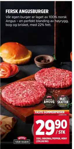Meny FERSK ANGUSBURGER tilbud