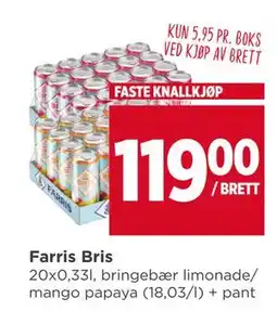 Meny Farris Bris tilbud