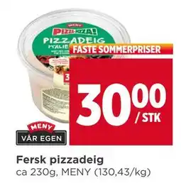 Meny Fersk pizzadeig tilbud