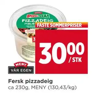 Meny Fersk pizzadeig tilbud