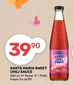 Matkroken SANTA MARIA SWEET CHILI SAUCE tilbud