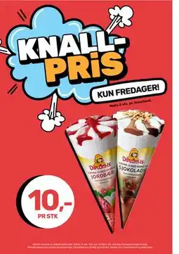 Matkroken Diplom-Is krone-is jordbær/sjokolade tilbud