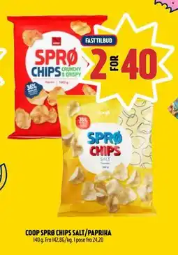 Coop Prix COOP SPRØ CHIPS SALT/PAPRIKA tilbud