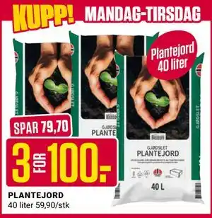 Europris PLANTEJORD tilbud