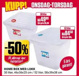 Europris HOME BOX MED LOKK tilbud