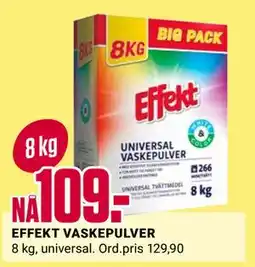 Europris EFFEKT VASKEPULVER tilbud