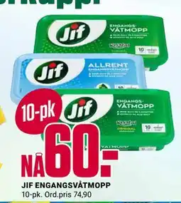 Europris JIF ENGANGSVÅTMOPP tilbud