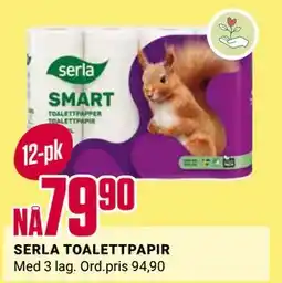 Europris SERLA TOALETTPAPIR tilbud
