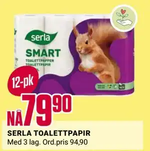 Europris SERLA TOALETTPAPIR tilbud