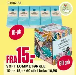 Europris SOFT LOMMETØRKLE tilbud