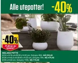 Europris Alle utepotter! tilbud