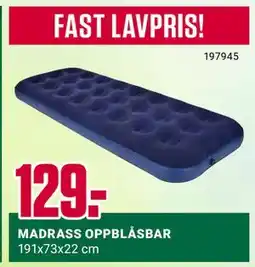 Europris MADRASS OPPBLÅSBAR tilbud