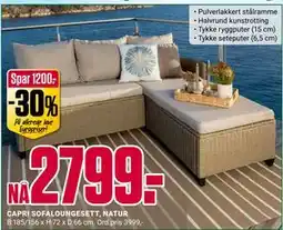 Europris CAPRI SOFALOUNGESETT, NATUR tilbud