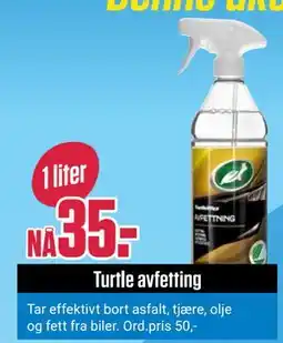Europris Turtle avfetting tilbud