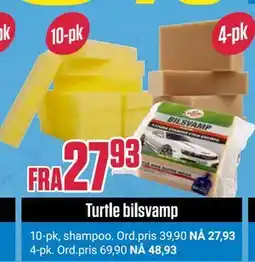 Europris Turtle bilsvamp tilbud