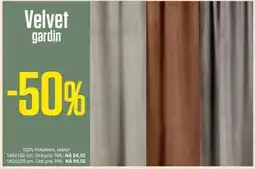 Europris Velvet gardin tilbud