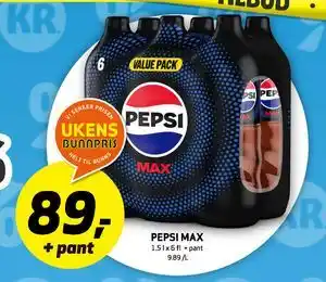 Bunnpris Pepsi Max tilbud