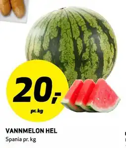 Bunnpris VANNMELON HEL tilbud