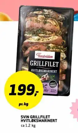 Bunnpris SVIN GRILLFILET HVITUJKSMARINERT tilbud