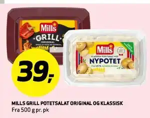 Bunnpris MILLS GRILL POTETSALAT ORIGINAL OG KLASSISK tilbud