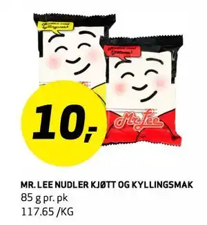Bunnpris MR. LEE NUDLER KJØTT OG KYLLINGSMAK tilbud