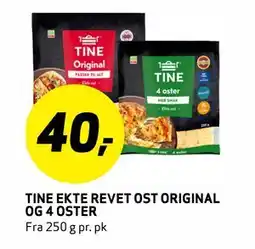 Bunnpris TINE EKTE REVET OST ORIGINAL OG 4 OSTER tilbud