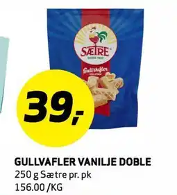 Bunnpris GULLVAFLER VANILJE DOBLE tilbud