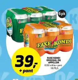 Bunnpris Faxe Kondi Original og Appelsin tilbud