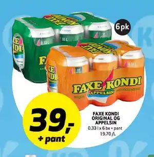 Bunnpris Faxe Kondi Original og Appelsin tilbud