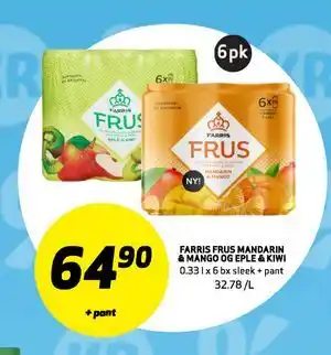 Bunnpris FARRIS FRUS MANDARIN & MANGO OG EPLE & KIWI tilbud