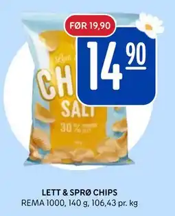 Rema 1000 LETT & SPRØ CHIPS tilbud