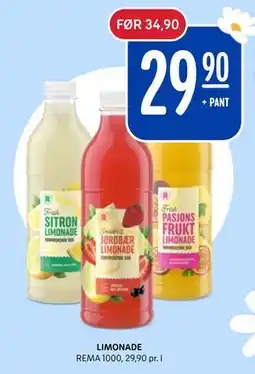 Rema 1000 LIMONADE tilbud