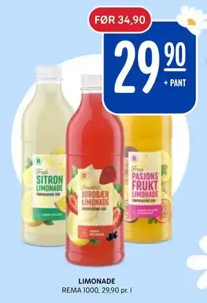 Rema 1000 LIMONADE tilbud