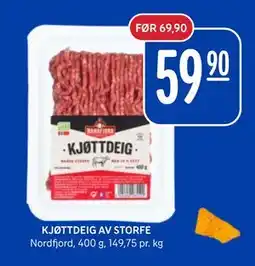 Rema 1000 KJØTTDEIG AV STORFE tilbud