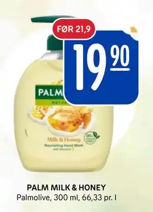 Rema 1000 PALM MILK & HONEY tilbud