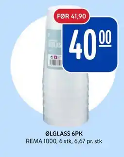 Rema 1000 ØLGLASS 6PK tilbud