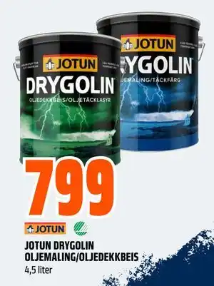 Obs Bygg JOTUN DRYGOLIN OLJEMALING/OLJEDEKKBEIS tilbud