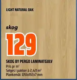Obs Bygg SKOG BY PERGO LAMINATGULV tilbud