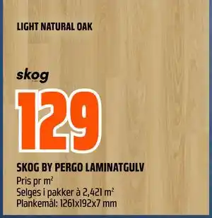 Obs Bygg SKOG BY PERGO LAMINATGULV tilbud